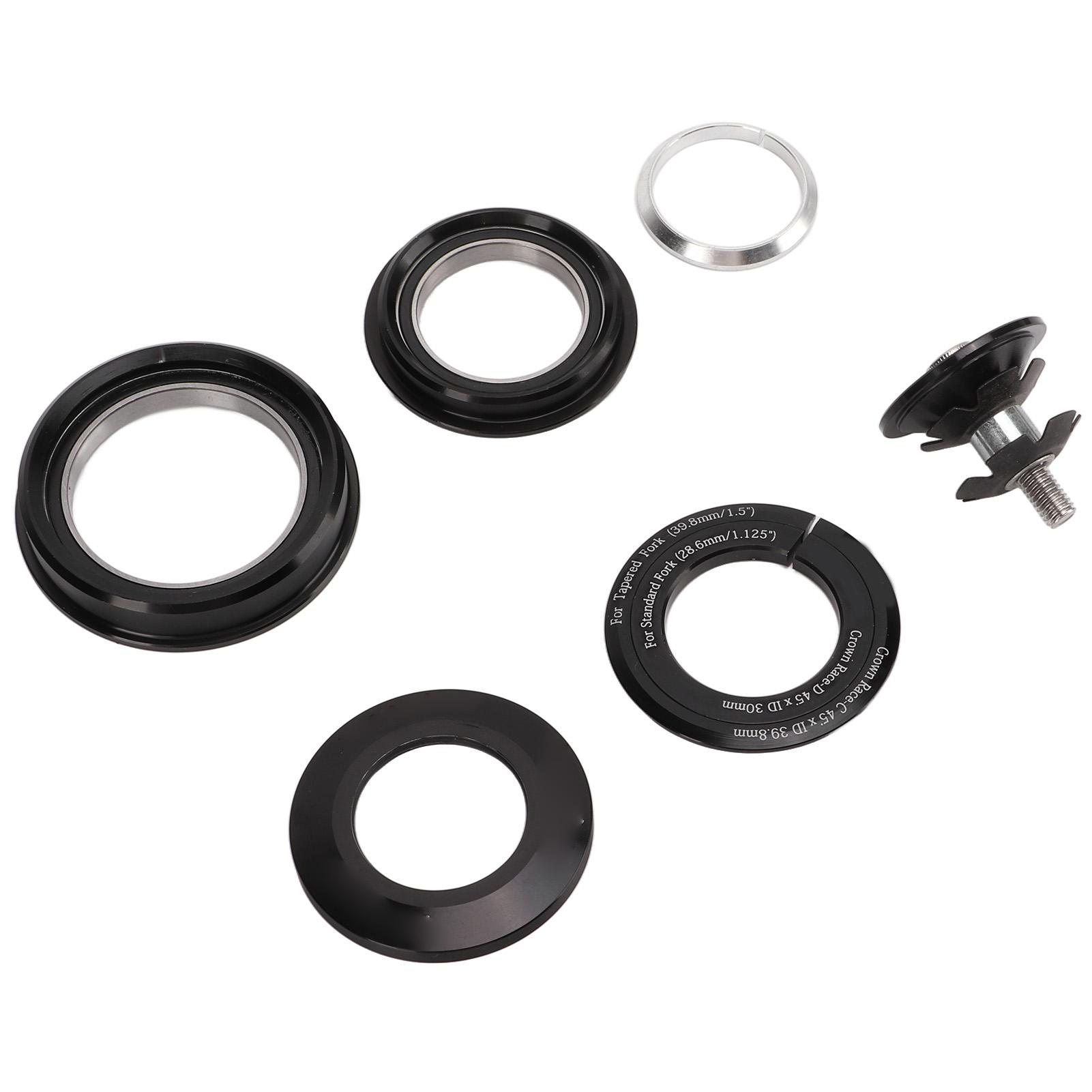 RISK Double Bearing Bike Headset for 44‑56mm Taper Pipe Headset Straight Pipe to 28.6mm Straight Pipe Front Fork