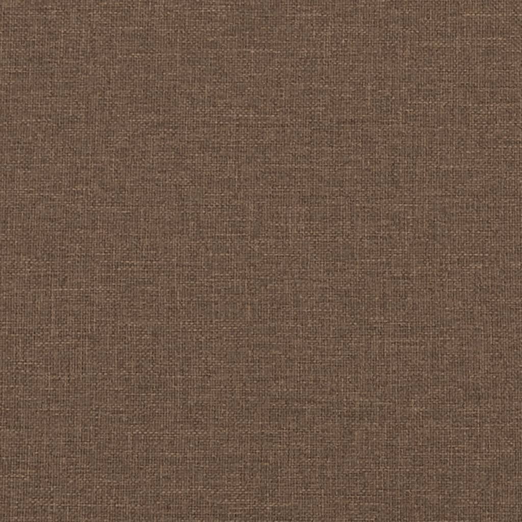 3 Piece Sofa Set with Footstool Brown Fabric