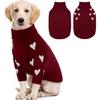 Kuoser XS Dog Sweater, Warm Winter Fall Puppy Sweaters for Extra Small Dogs Boy Girl, Solid Pullover Turtleneck Knit Sweater Thick Long Sleeve