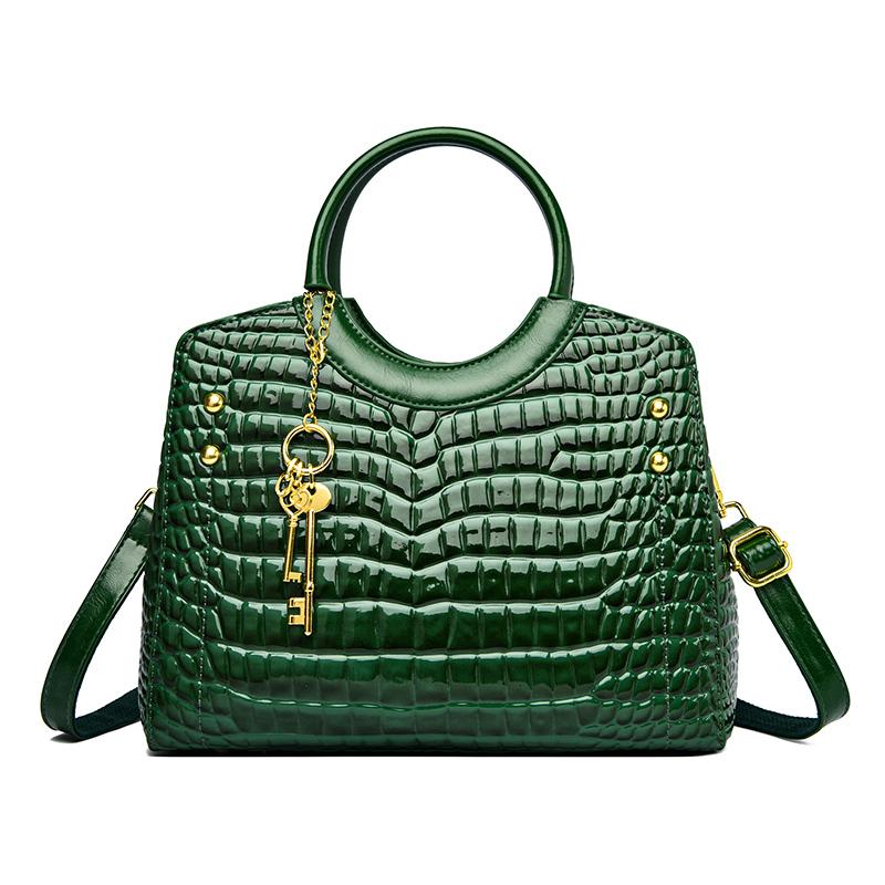 

Сумка через плечо из крокодиловой кожи для женщин, роскошная женская сумка через плечо, настоящее восковое масло, модный дизайнер, новинка