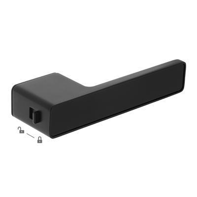 Poignée de porte intérieure avec serrure Noir Sombra Kuchinox