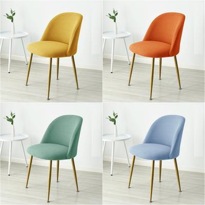 High Arm Chair Cover Accent Dining Office Polar Fleece Chair Covers For Home Party Elastic Solid Color Protective Cover