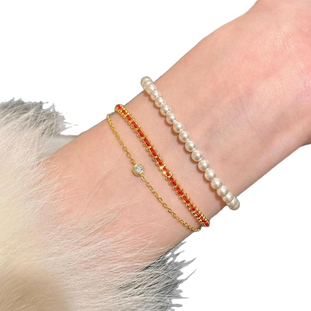 925 Sterling Silver Double Layer Bracelet Personalized Simple Style Woman Bracelet Birthday Gift for Friends Exquisite Jewelry