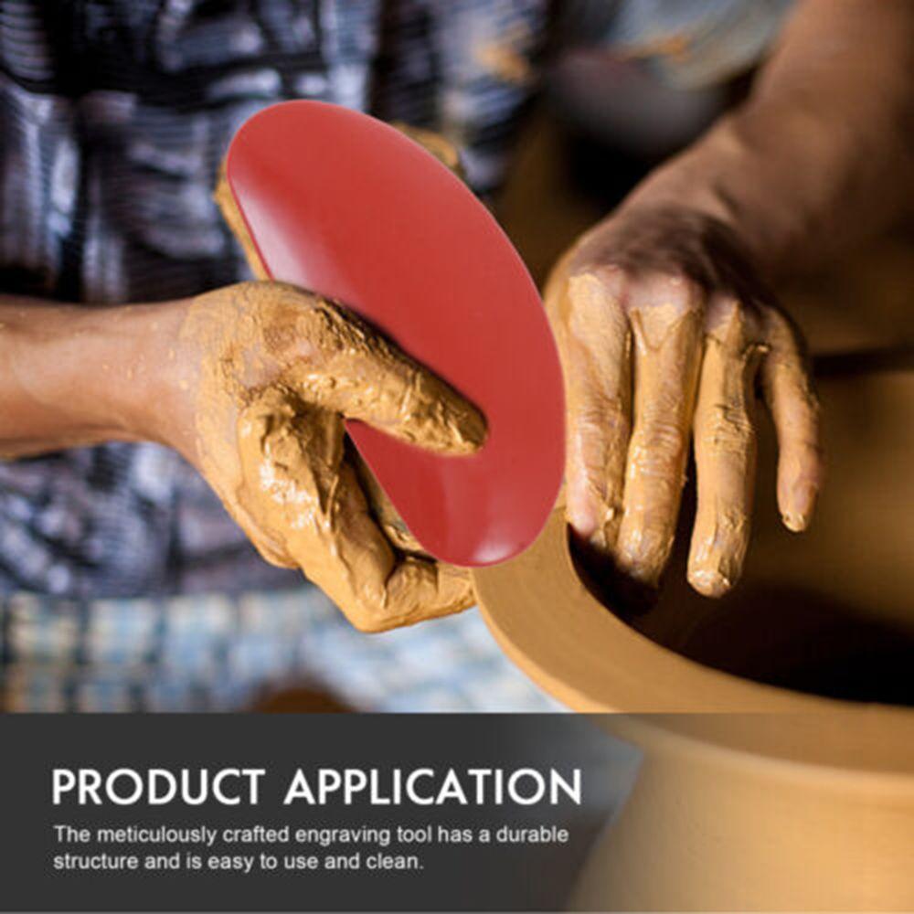 Hand-made Soft Special Tools Red Pottery Clay Scraper Sculpture Shaping Tools Ceramic Clay Trimming
