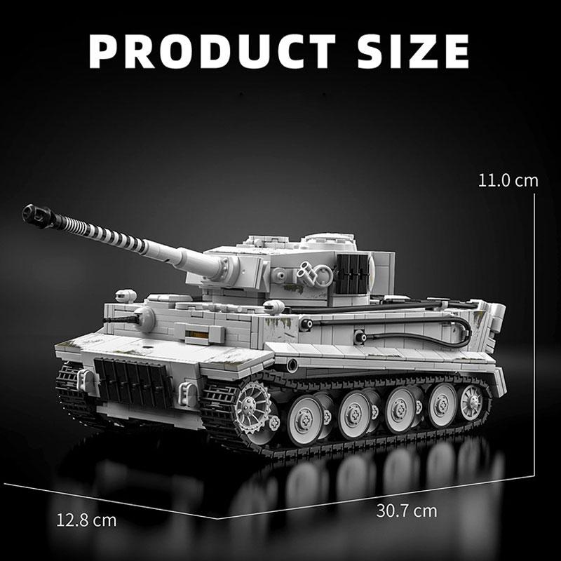 Military Army 1:28 Tiger Heavy Tank MOC Building Model Bricks Sets Creative Blocks Toys Festival Gift For Adult Friend 1628+pes