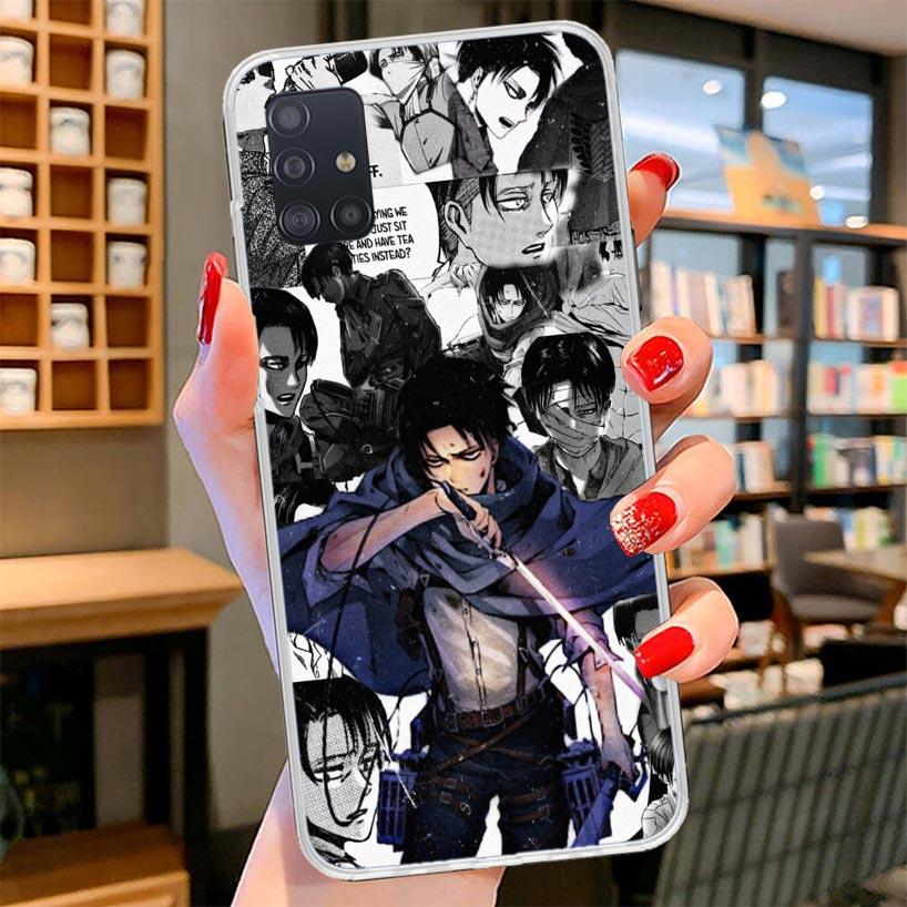 Attack Anime Cover Phone Case For Samsung Galaxy A12 A22 A32 A52 A72 A02S Phone Case Note 20 Ultra 10 S10 Plus A51 A71 A50S A20S
