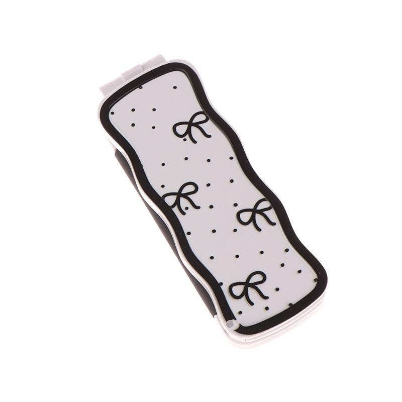 Mini Hair Brush Folding Massage Comb Head Massage Anti-Static Portable Travel Hair Brush Girl Hair Combs With Mirror