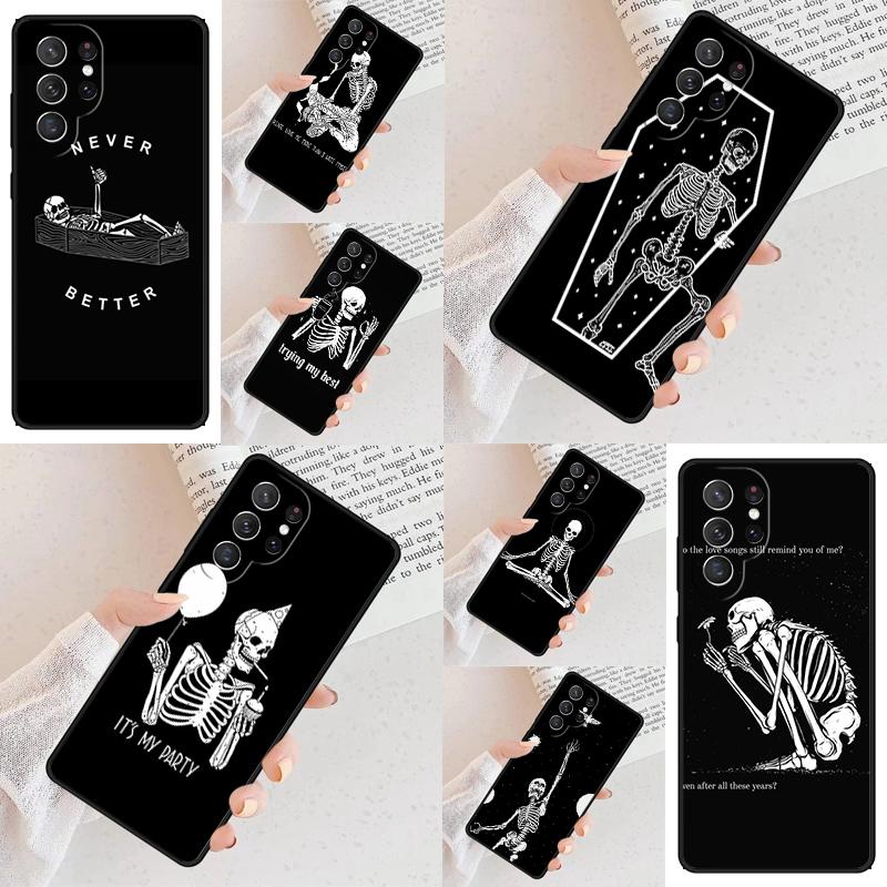 Skeleton Cell Phone Case for Samsung Galaxy S26 Ultra S25 S24 S23 S22 S21 S20 Note10 Cover