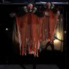 Cloth Halloween Hanging Ghost Skull Funny Halloween Pendant 3 Heads Ghost Skull Ornament  Party