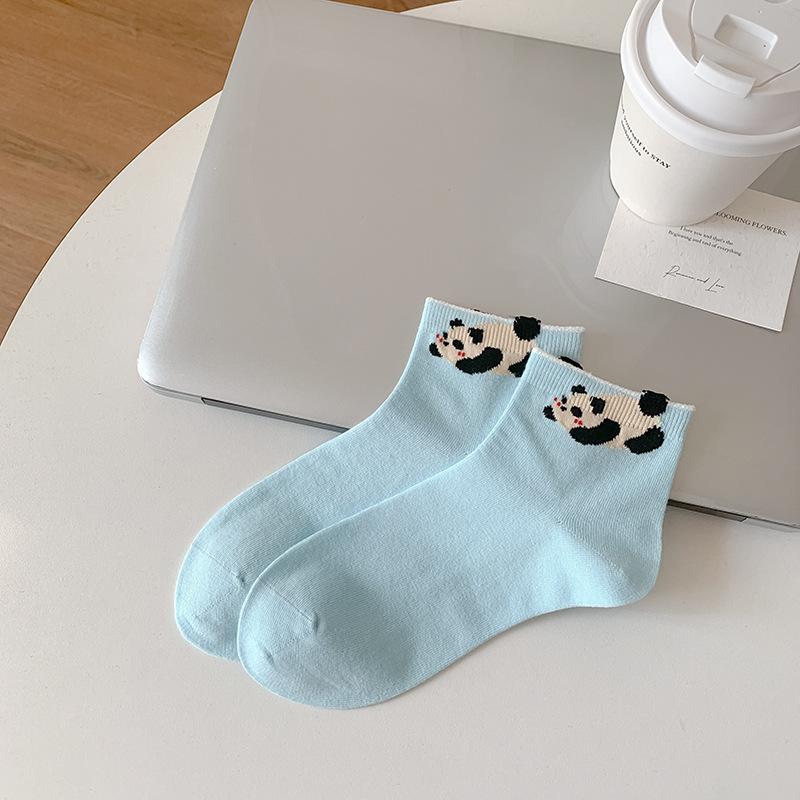 Cute Socks, Women's Spring and Autumn Short Socks, Cotton Socks, Cartoon Long Socks, Summer Thin Mid-calf Socks