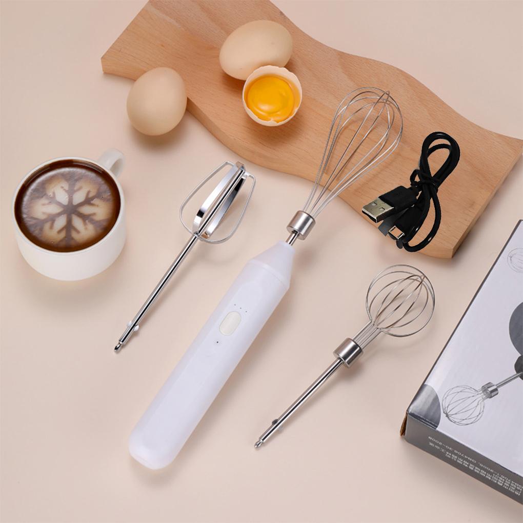 Electric Egg Beater with 3 S Tea Coffee Milk Frother Stainless Steel Stirrer Cream Mixer Foamer Blender Kitchen Gadgets