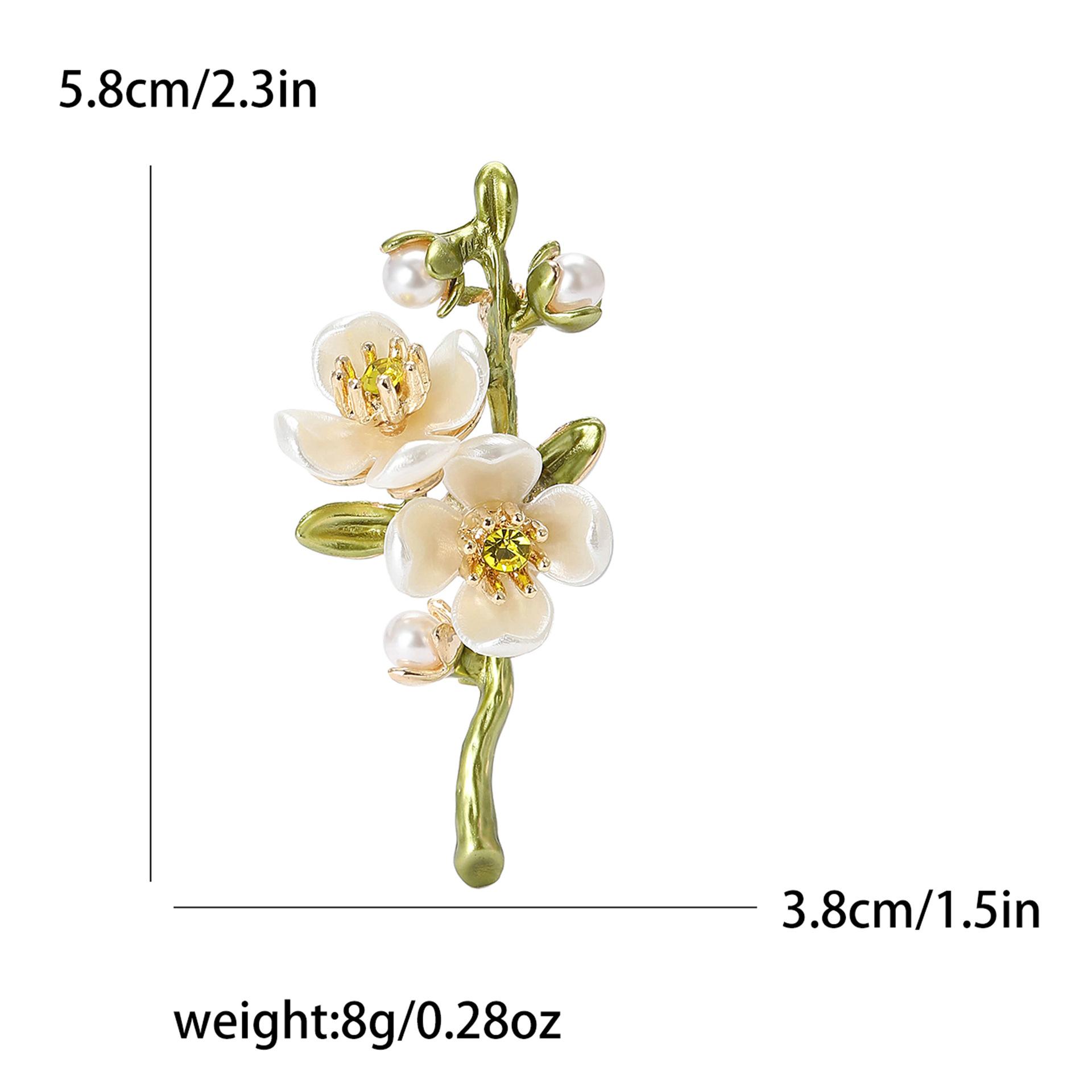 

Брошь в виде ветки цветка сливы корейская маленькая булавка для цветка свежего растения женская одежда корсаж ювелирные изделия