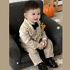 Jungen Anzug Frühling/Herbst: Erste Geburtstagsfeier Baby Formelle Kleidung, Britischer Stil Pageboy, Hochzeitsgast, Aufführungskostüm