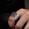 Retro Devil Tooth Wide Circle Devil Ring Men's Jewelry Japanese and Men and Women