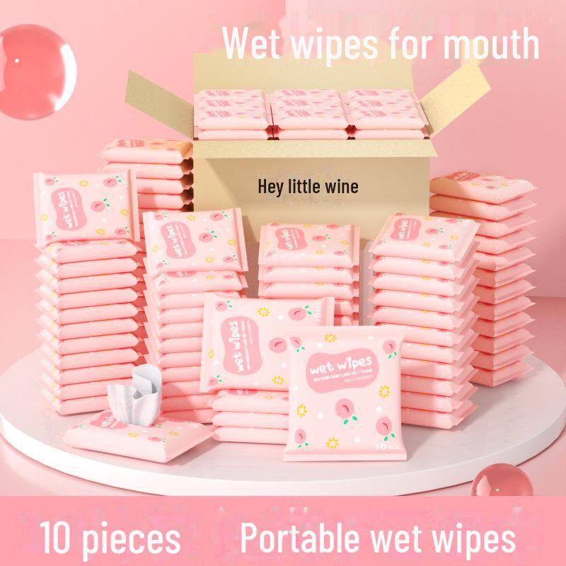 Infant & Child Wet Wipes - Portable for Hand & Mouth, 10-Piece Family Pack