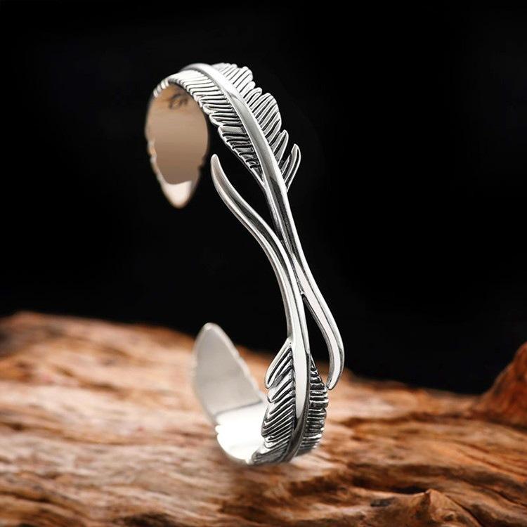 Retro Open Simple Personality Forest Leaf Bracelet Couple Bracelet Women