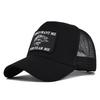 Stretch Ventilated Permeable Air Summer Hat Dad Adjustable Neutral Gender Women  Men For Adult Trucker Cap Baseball Washed Me Fear Fish Want Hats