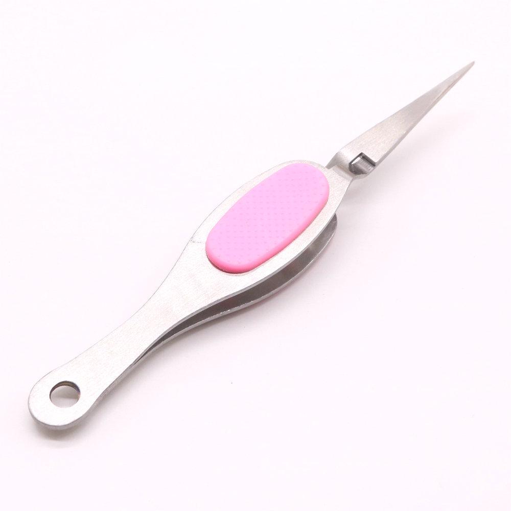 Stainless Steel Reverse Tweezers for Nail Art, Gel Polish, Crystal Nails, and DIY Extensions