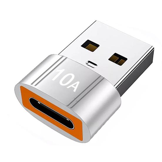 

USB-адаптер, высокая производительность для воспроизведения, отличная вилка для рассеивания тепла без задержек, высокоскоростной USB Type-C, портативный мобильный телефон серебряный