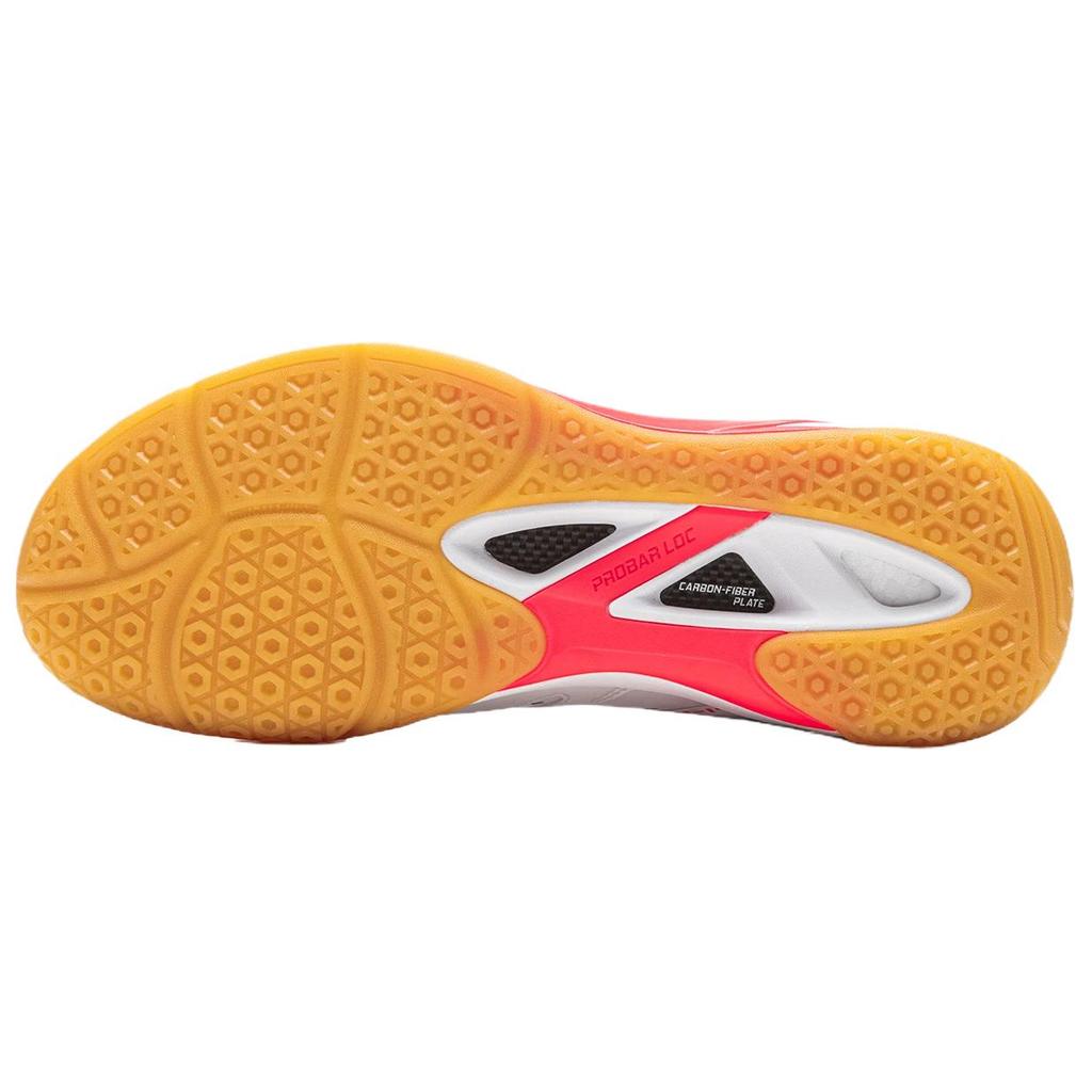 Li Ning Cloud Thunder NEW Synthetic Leather Breathable Rebound Low Top Badminton Shoes Unisex White Crystal Red AYZU017-7