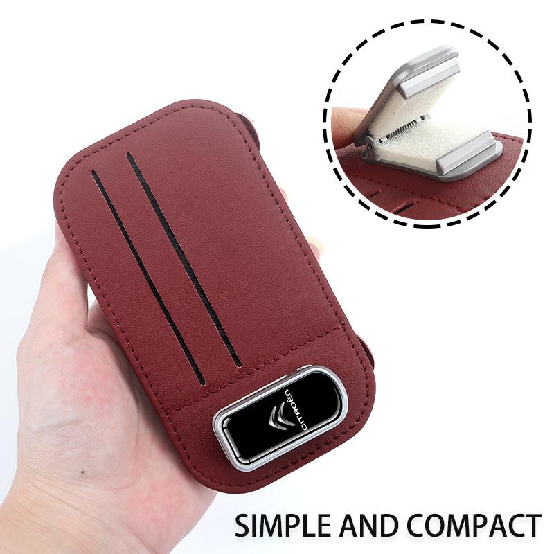 Multifunctional Car Sun Visor Organizer Card Glasses Holder For Citroen C4 C3 C5 C1 C2 C6 VTS C4L DS3 DS4 DS5 Grand Berlingo