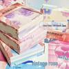 Retro Rose & Butterfly Heart Origami Sticky Notes: Tearable, Non-Adhesive, Colored Paper Pad for Students