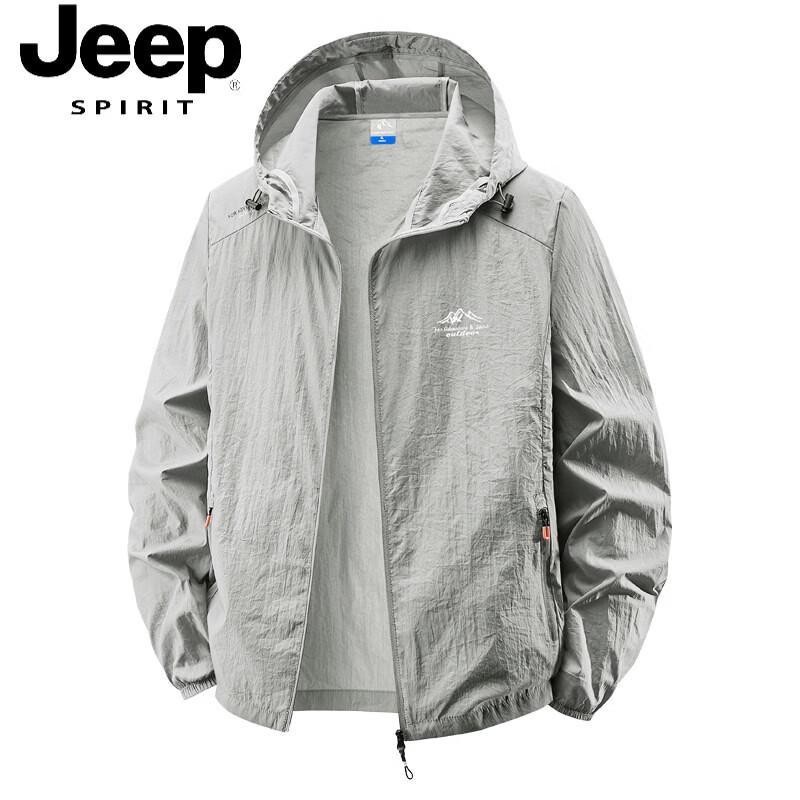 JEEP SPIRIT Men's Ice Silk UPF50+ Sun Protection Jacket