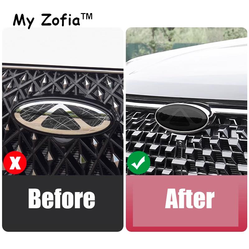 Dla CHERY TIGGO 8 Pro Max 2023 2024 2025 Samochód Przedni Zderzak Emblemat Odznaka Naklejka Logo Czarne Przeróbka Czarna Naklejka TPU Akcesoria