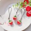 Acrylic Tomato Strawberry Shape Keychain Adorable Strawberry Bag Keyring Fruit Pendant