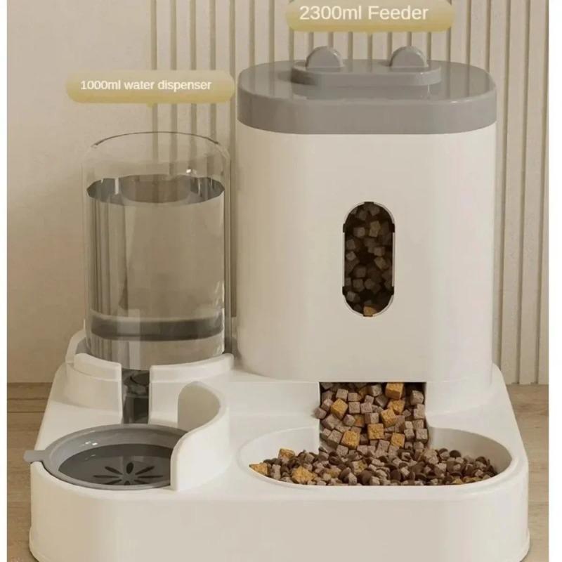 Automatic Feeder Dog Cat Food Bowl With Water Fountain Large Capacity Container Puppy Pet Accessories Pet Food Storage Dispenser