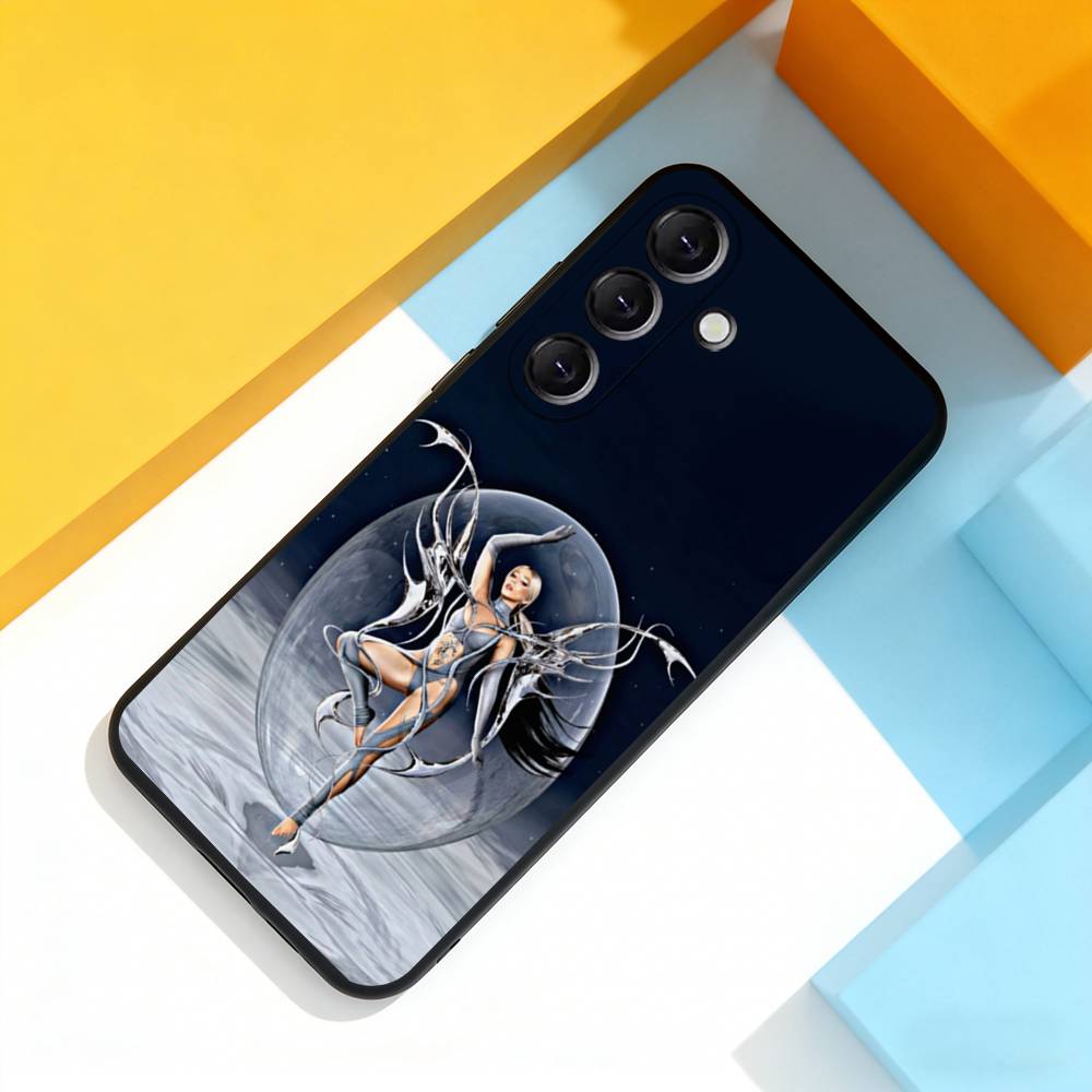 L-Lola Singer Indigo Cool Phone Case For Samsung Galaxy A 73,72,51,53,52,71,22,5G,Note,J7,8,9 Soft Black Cover