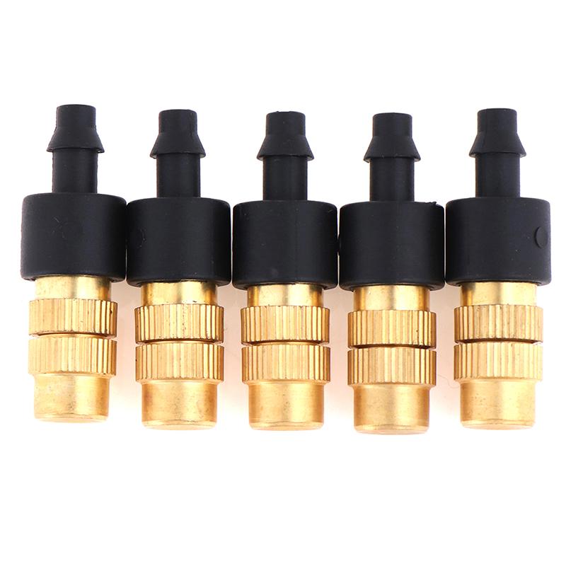 5Pcs Portable Atomizing Sprayers for 4/7mm Hose Universal Copper Misting Fog  Cooling Nozzles
