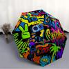 1pc Graffiti Urban Automatic Opening/Closing Umbrella with Operation & Windproof Canopy yy260311029