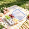 Reusable Plastic Food Storage Containers With Airtight Lids Compartments For Meal Prep Office Lunch Picnic Kitchen Food Storage