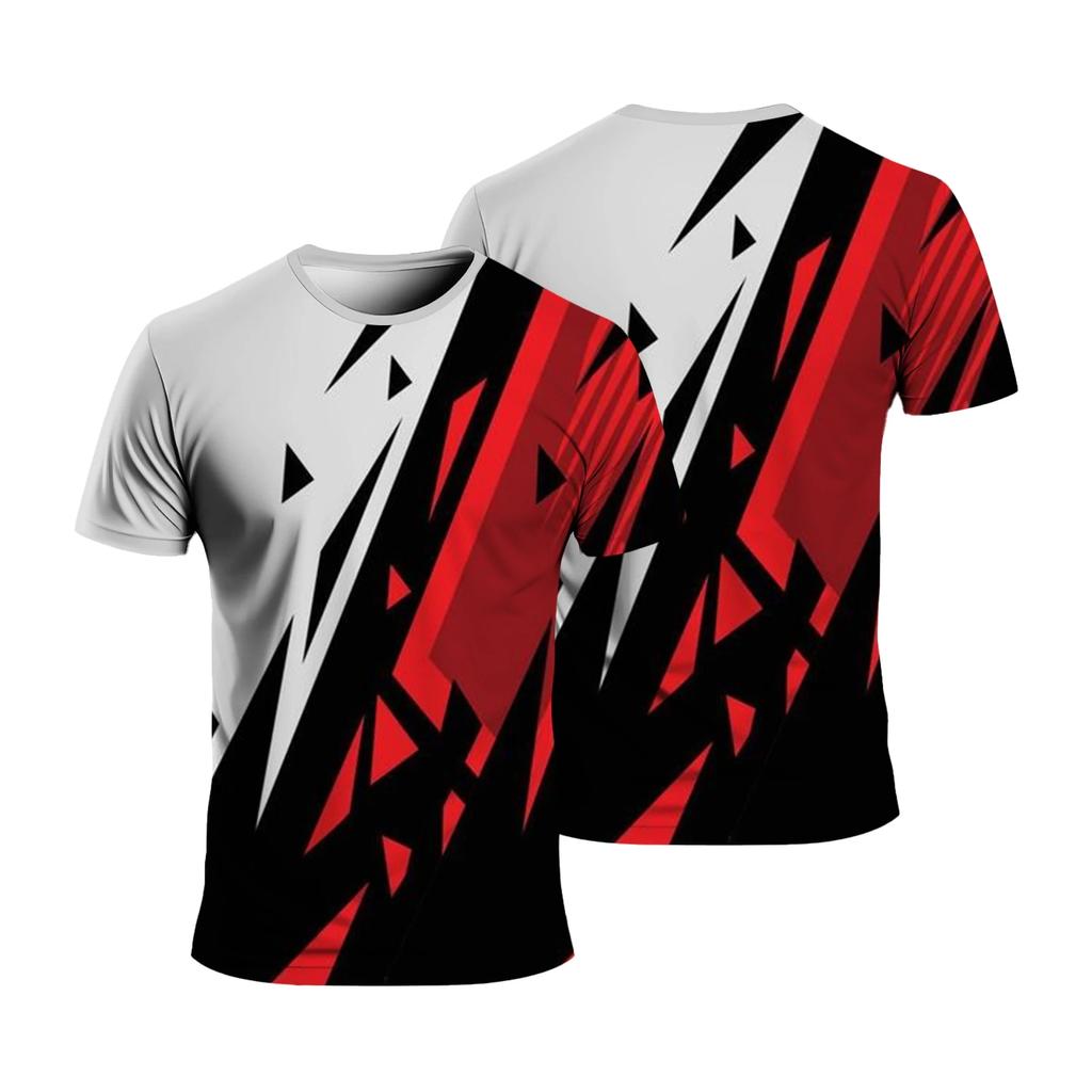 Summer Sports Men's T-shirt Loose and Comfortable Daily Casual Round Neck Needle Eye T-shirt