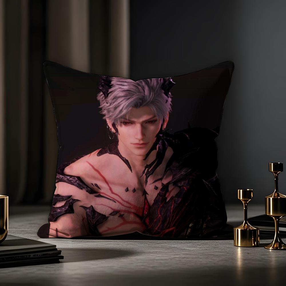 Hot Game Love And Deepspace Cushion Cover Anti-dustmite Pillowcase Invisible Zipper Silky Short Plush Sofa Cushion Cover
