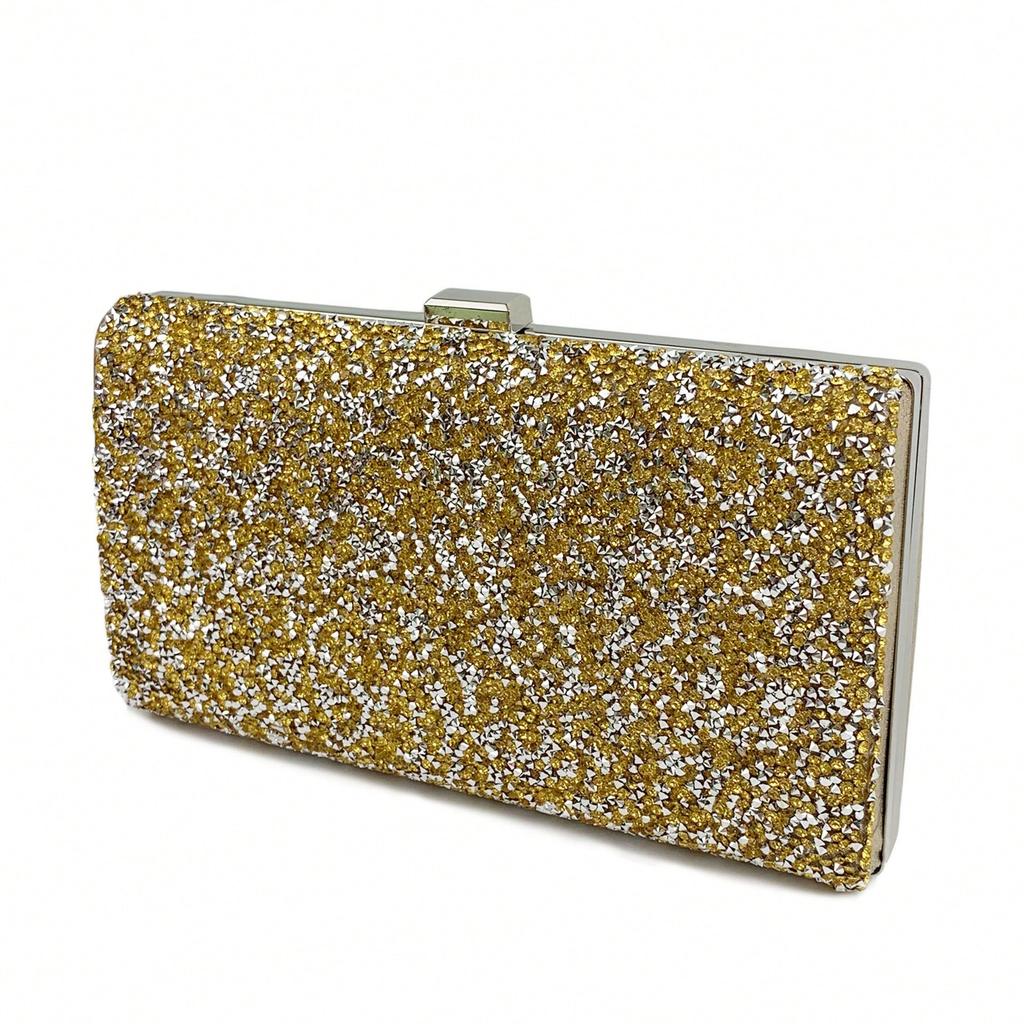 Rhinestones Full of Diamonds Simple Dress Banquet Bridesmaids Holding One Shoulder Messenger Women's Bags