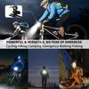 LED Bicycle Headlight, Zoom Adjustable USB Rechargeable Front Light, Waterproof Cycling Flashlight for MTB