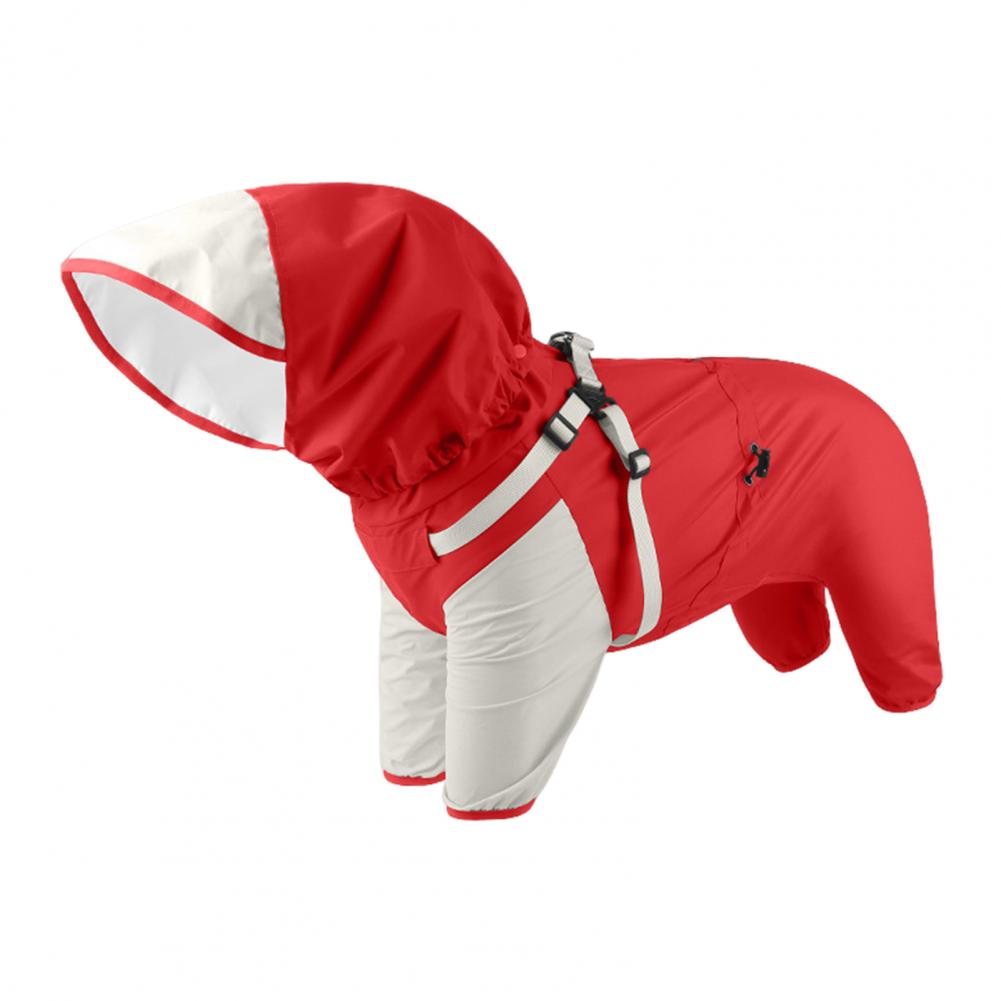 Dog Raincoat with Spiral Elastic Feet Removable Hood Dog Rain Jacket Hooded Waterproof Dog Raincoat for Small to Pets for Medium