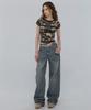 CHICKS Star Camo Slim Fit Tee Beige