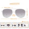 Freckles Mark Vintage Retro 70s Sunglasses for Men and Classic Large Square Aviator Trendy Oversize Women, Glasses, Clear,