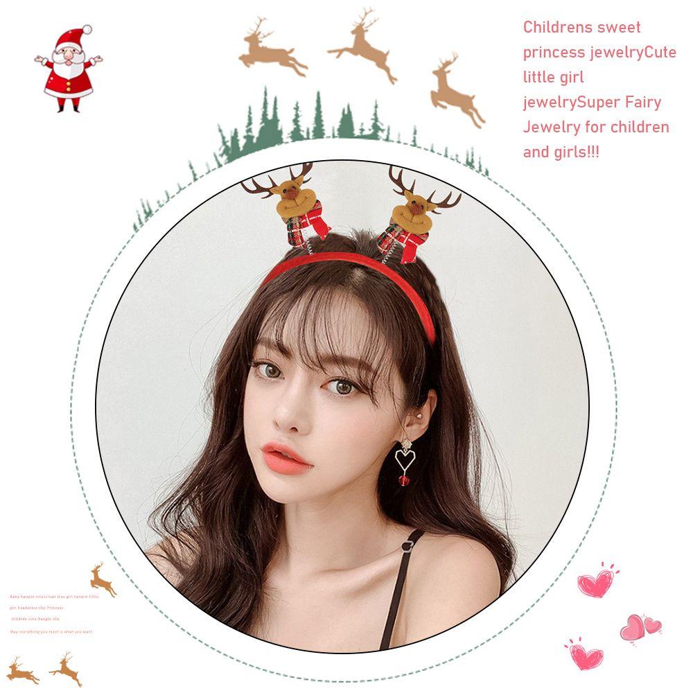 Santa Claus Lovely Christmas Decorations Christmas Headbands Reindeer Headwear Xmas Hairband