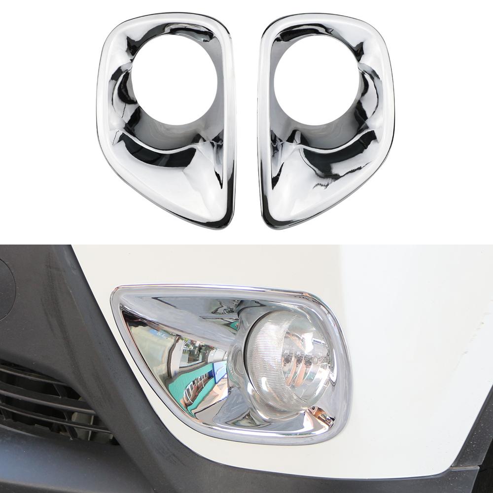 For Toyota RAV4 RAV 4 2013 2014 2015 Chrome Front Rear Foglight Fog Light Lamp Cover Trim Frame Sticker Exterior Accessories