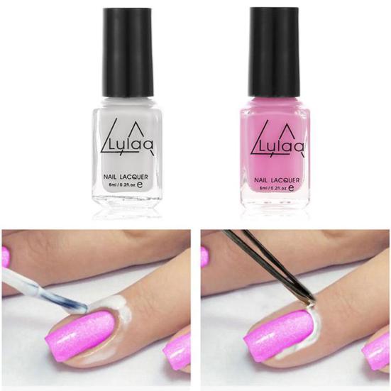 Quick Dry Nail Art Polish Glue Peel Off Liquid Tape Cuticle Guard Manicure Tool