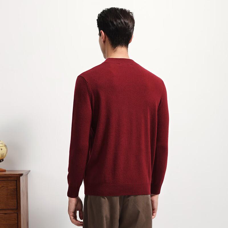 Komonboka Men's 100% Cashmere Half-High Collar Pullover