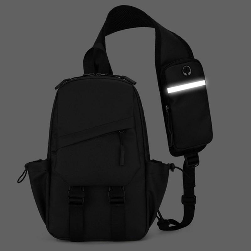 Man Slings Backpack Practical Crossbody Bag Chest Bag Sports Bag Casual Daypacks Shoulder Bag for Daily Travel Gray