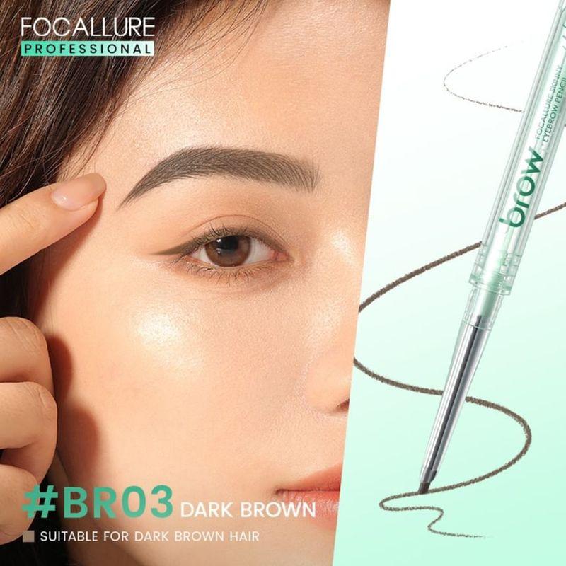 FOCALLURE - 2 In 1 Eyebrow Pencil - 4 Colors