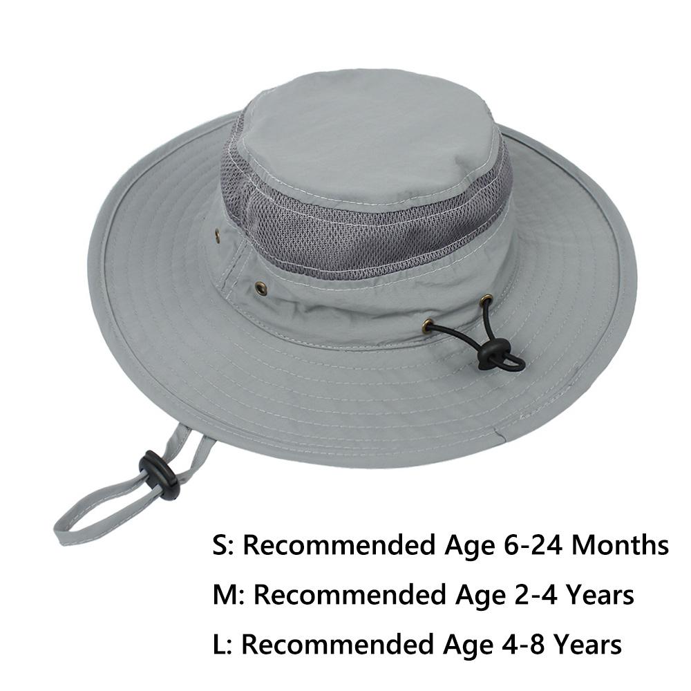 UV Protection Children's Mesh Bucket Hat Adjustable Beach Playing Hat  for Boys & Girls