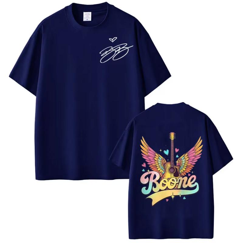 Benson Boone America Heart Tour 2025 Print Tees Men Women Fashion Loose T-shirt Summer Short Sleeves Cotton Casual T-shirts Tops