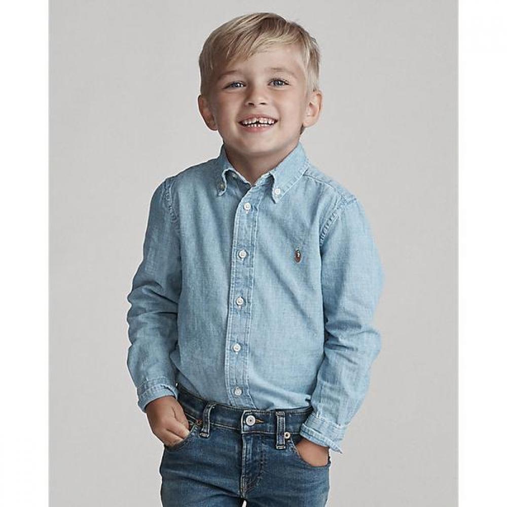 Polo Kids Boys Cotton Chambray Shirt 2 7yrs Cwpowovb6820072400 5